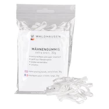 Waldhausen extra brede manenelastiekjes Wit Waldhausen extra brede manenelastiekjes Wit