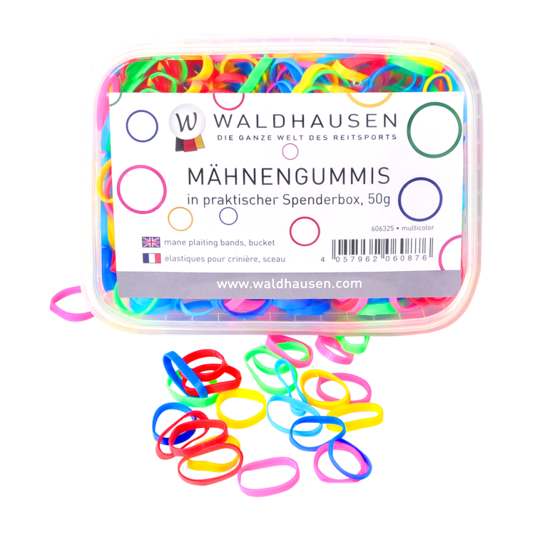 Waldhausen extra brede vlechtelastieken multicolor doos Waldhausen extra brede vlechtelastieken multicolor doos