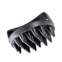 Magische rosborstel Waldhausen Rubber Groomer Zwart