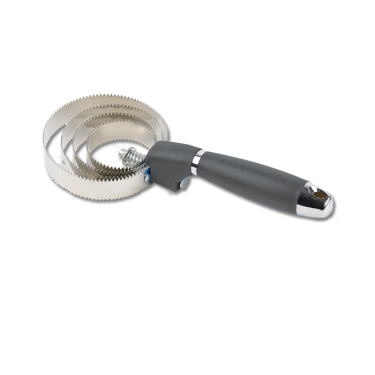 Waldhausen metalen rosborstel rond met gelhandvat Zwart