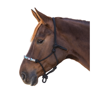 Licol Waldhausen à noeuds Pearls Zwart