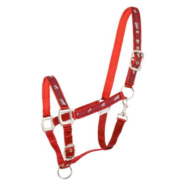 Licol Waldhausen déco Petits chevaux Rood