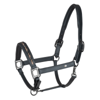 Lederen halster Waldhausen Crystal X-Line Zwart / grijs