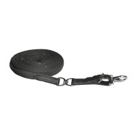 Lange leidsel Waldhausen met stopper en draaibaar oog Zwart Lange leidsel Waldhausen met stopper en draaibaar oog Zwart