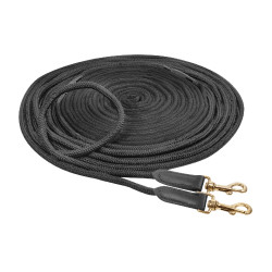 Dubbele longeerlijn Waldhausen Zwart