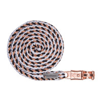 Longe Waldhausen Shine paniekhaak musketon Zwart / wit / roségoud Longe Waldhausen Shine paniekhaak musketon Zwart / wit / roségoud