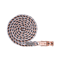 Longe Waldhausen Shine paniekhaak musketon Zwart / wit / roségoud