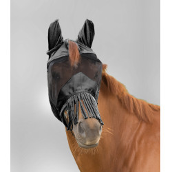 Waldhausen Premium vliegenmasker met oorbescherming en franje op het voorhoofd
