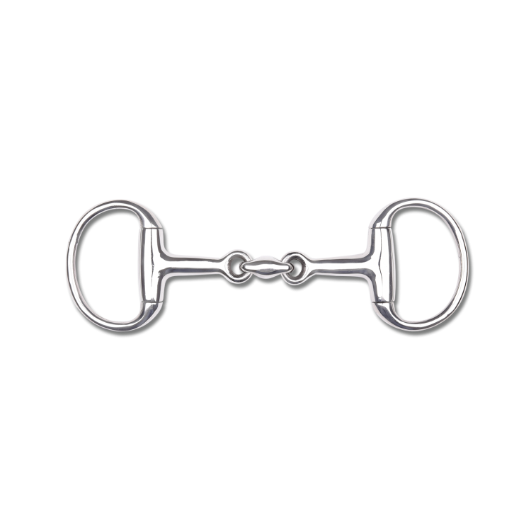 Olijfvormig bit Waldhausen pony dubbel gebroken
