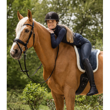 Pad voor rijden zonder zadel Waldhausen Soft Nachtblauw
