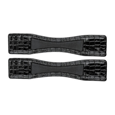 Protection d'éperons Waldhausen cuir verni la paire Zwart leder