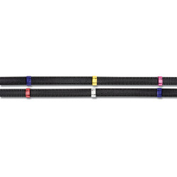 Antislip teugels Waldhausen met multicolor stoppers Zwart