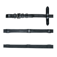 Rênes Waldhausen cuir et caoutchouc Zwart