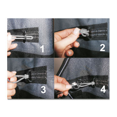 Safe-Gum Waldhausen 6 élastiques mousquetons Grijs