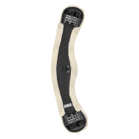 Sangle demi-lune Waldhausen courte tissu molletoné Zwart / natuur