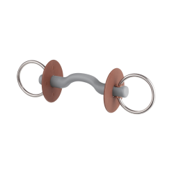 Mors de filet Beris canon passage de langue anneau 6 cm
