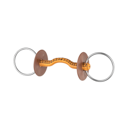 Beris bit met ring lederen stang Konnex ring 7,5 cm