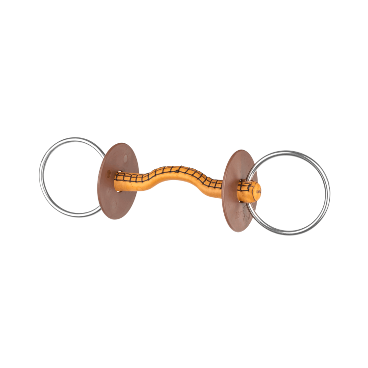 Beris bit met ring lederen stang Konnex ring 7,5 cm Beris bit met ring lederen stang Konnex ring 7,5 cm