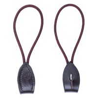 Korte Pelham leren riem Beris per 2 Bruin