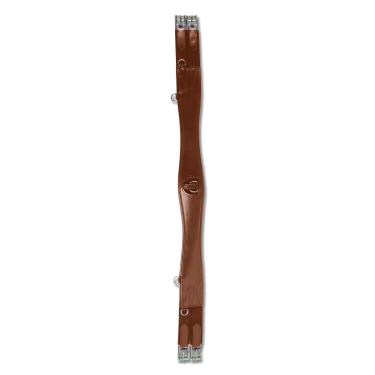 Elastische leren singel Waldhausen Bruin