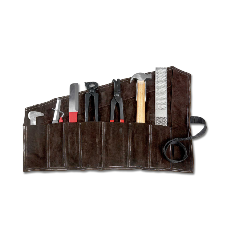 Waldhausen hoefsmidset in lederen etui