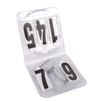 Ovale nummerzet Waldhausen met elastieken Wit