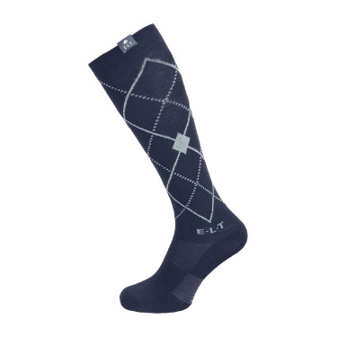 ELT Argyle paardrijsokken Diepblauw / steenblauw ELT Argyle paardrijsokken Diepblauw / steenblauw