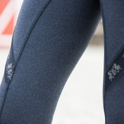 Strakke rijbroek B Vertigo Jenny met leren zitvlak voor dames Zwart