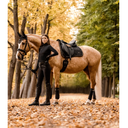 Rijbroek ELT hoge taille siliconen Hella Zwart