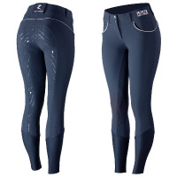 Rijbroek Nordic Performance Horze met siliconengrip Donkerblauwe peacoat