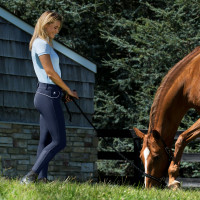 Rijbroek Nordic Performance Horze met siliconengrip Donkerblauwe peacoat