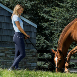 Rijbroek Nordic Performance Horze met siliconengrip Donkerblauwe peacoat