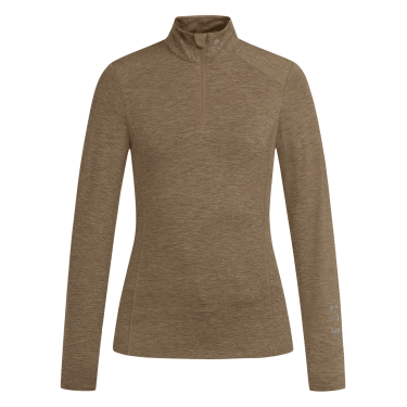 Functioneel ELT Milano T-shirt met rits Cappuccino melange Bruin