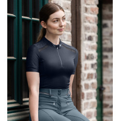 Functioneel ELT-rits-T-shirt Nancy Diepblauw Functioneel ELT-rits-T-shirt Nancy Diepblauw