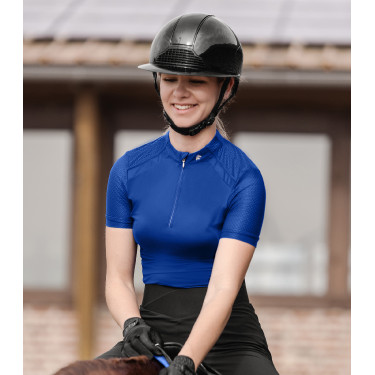 Functioneel ELT-rits-T-shirt Nancy Saffierblauw