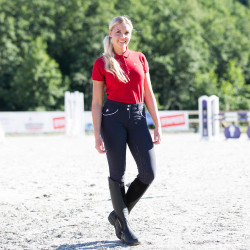 Rijbroek Nordic Performance Horze met siliconengrip Donkerblauwe peacoat