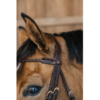 Ronde gevlochten frontriem Dy'on D collectie Zwart