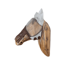 Klassiek anti-vliegenmasker met oren & neuskralen Kentucky Zilver