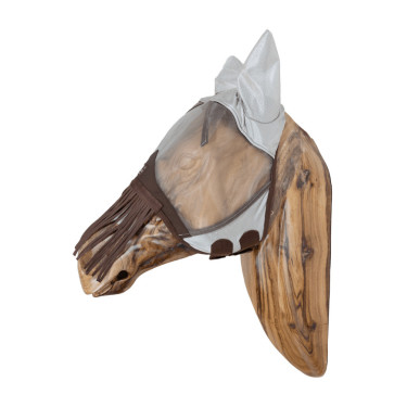 Klassiek anti-vliegenmasker met oren & neuskralen Kentucky Zilver Klassiek anti-vliegenmasker met oren & neuskralen Kentucky Zilver