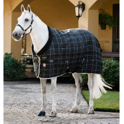 Horseware Rhino 350g VL staldeken Zwart / wit-grijze ruiten