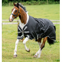 Horseware Amigo 1200D XL Turnout 50g deken Zwart / titaniumgrijs / zilver