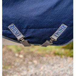 Horseware Rhino Plus Pony Turnout 100g deken Zwart / titaniumgrijs / klassiek blauw