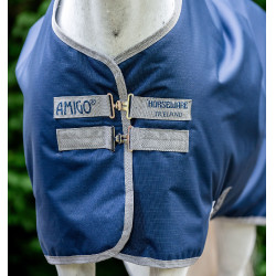Amigo Ripstop Horseware 900D Turnout deken gevoerd met fleece 50g Marine / titaangrijs Marineblauw