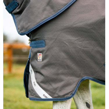 Horseware Rhino Hexstop Plus Turnout 100g deken Grijs / indigo / marineblauw