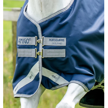 Horseware Amigo Bravo 12 Original 100g deken Marine / grijs titanium / zilver Marineblauw