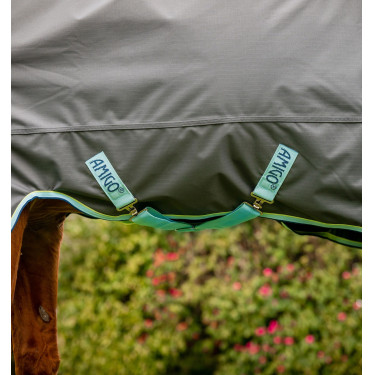 Horseware Amigo Hero Ripstop Turnout deken met fleecevoering 50g Grijs schaduw / nevel / marine Horseware Amigo Hero Ripstop Turnout deken met fleecevoering 50g Grijs schaduw / nevel / marine