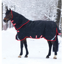 Horseware Rambo Supreme Turnout Vari-layer 1680D 450g deken Zwart / rood