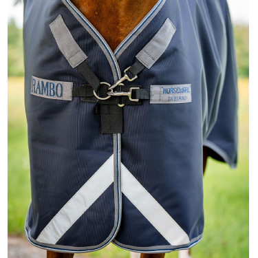 Horseware Rambo Supreme Turnout Vari-layer 1680D 450g deken Marine / onweer / zilvergrijs Marineblauw