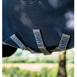 Horseware Rambo Supreme Turnout Vari-layer 1680D 450g deken Marine / onweer / zilvergrijs Marineblauw