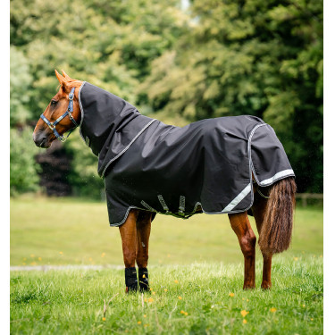 Horseware Rambo Supreme 1000D Turnout 50g deken Zwart / storm / zilvergrijs Horseware Rambo Supreme 1000D Turnout 50g deken Zwart / storm / zilvergrijs